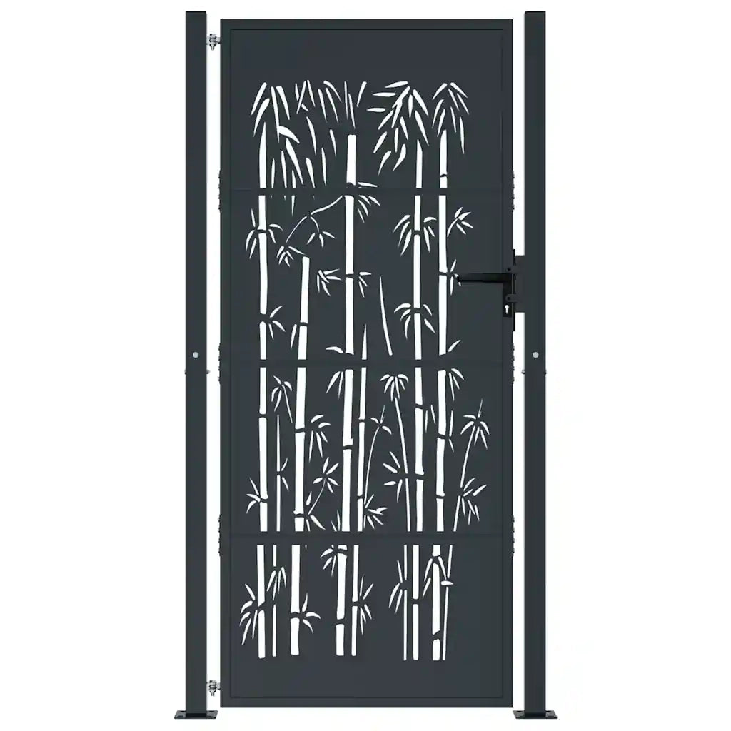 Cancello Giardino Antracite 105x180 cm in Acciaio Design BambÃ¹
