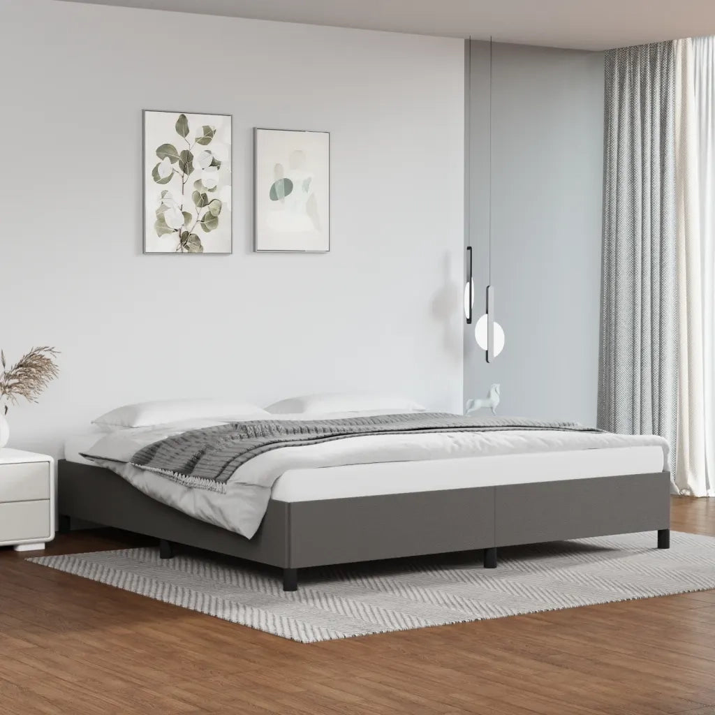 Giroletto-Struttura Letto Grigio 200x200 cm in Similpelle 603882