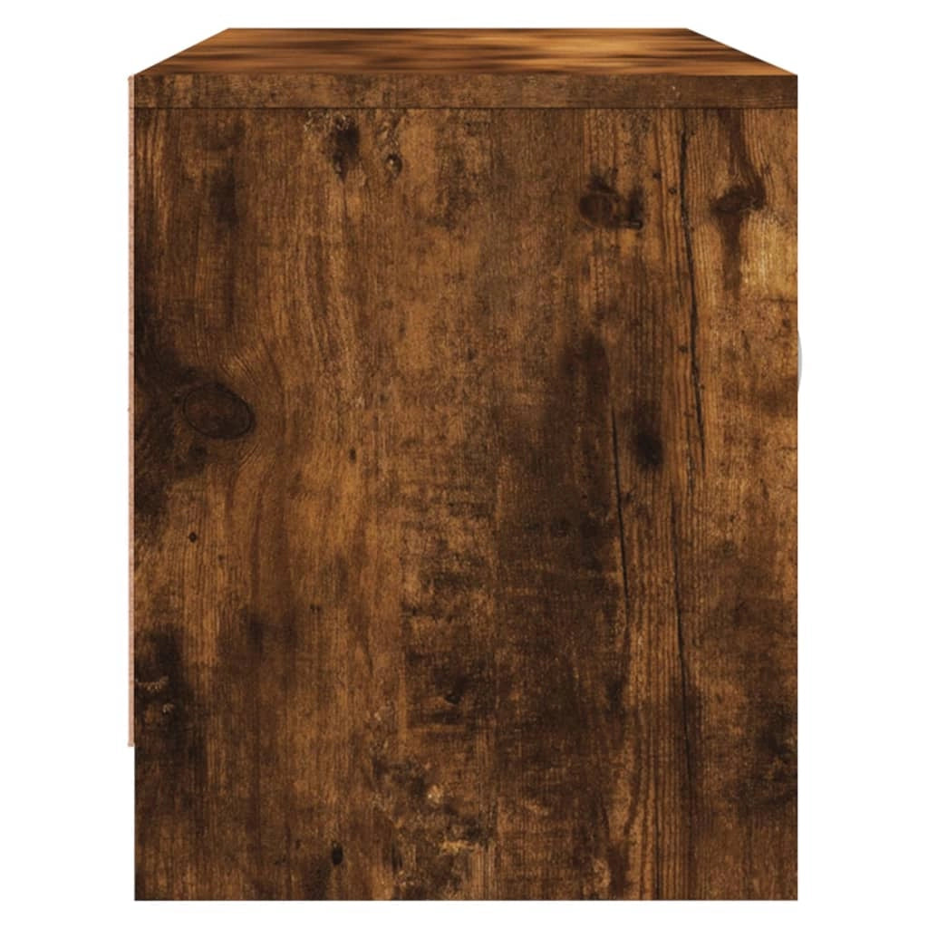 Mobile TV multimediale mensola TV credenza TV sala da pranzo soggiorno camera da letto rovere affumicato 102 x 30 x 37,5 cm legno ingegnerizzato marrone 02_0027284