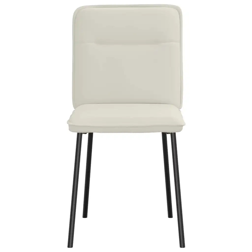 Sedie da Pranzo 4 pz Crema in Velluto 3315318