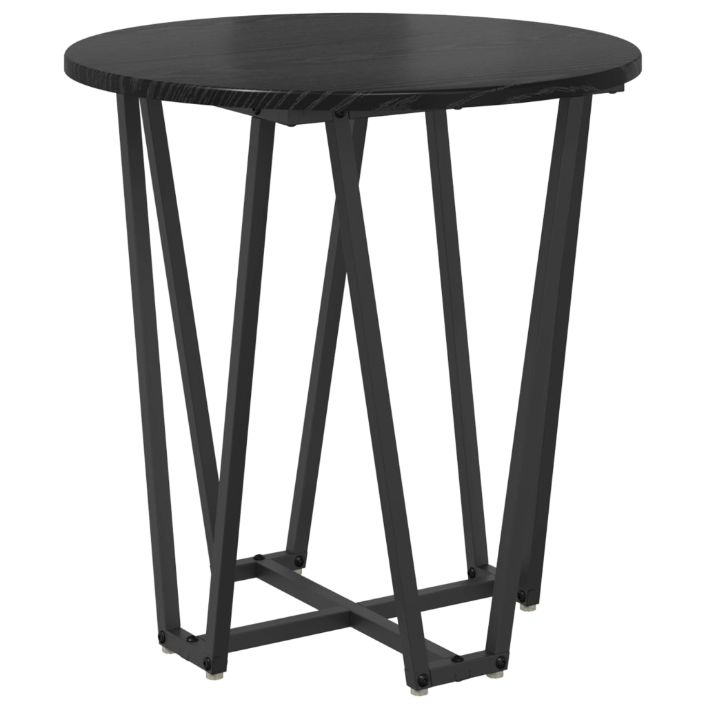 Set di Tavolini di 2 - Rovere nero MDF e metallo