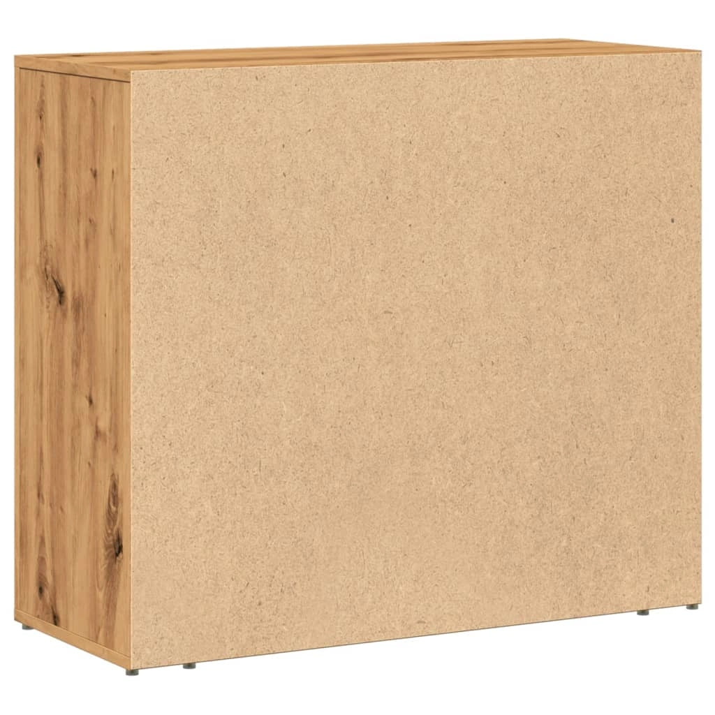 Credenza cassettiera cassettiera mobile contenitore organizer cucina soggiorno realizzato artigianalmente 80 x 33 x 70 cm derivati ​​del legno marrone 02_0030822
