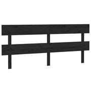 Testiera | Testata per Letto Nera 184x3x81 cm in Legno Massello di Pino