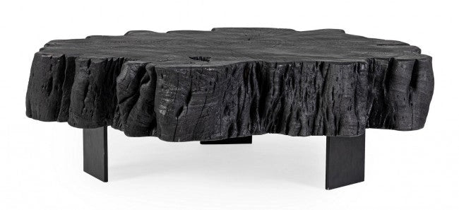 Tavolino 90x90x32h cm Keval Nero