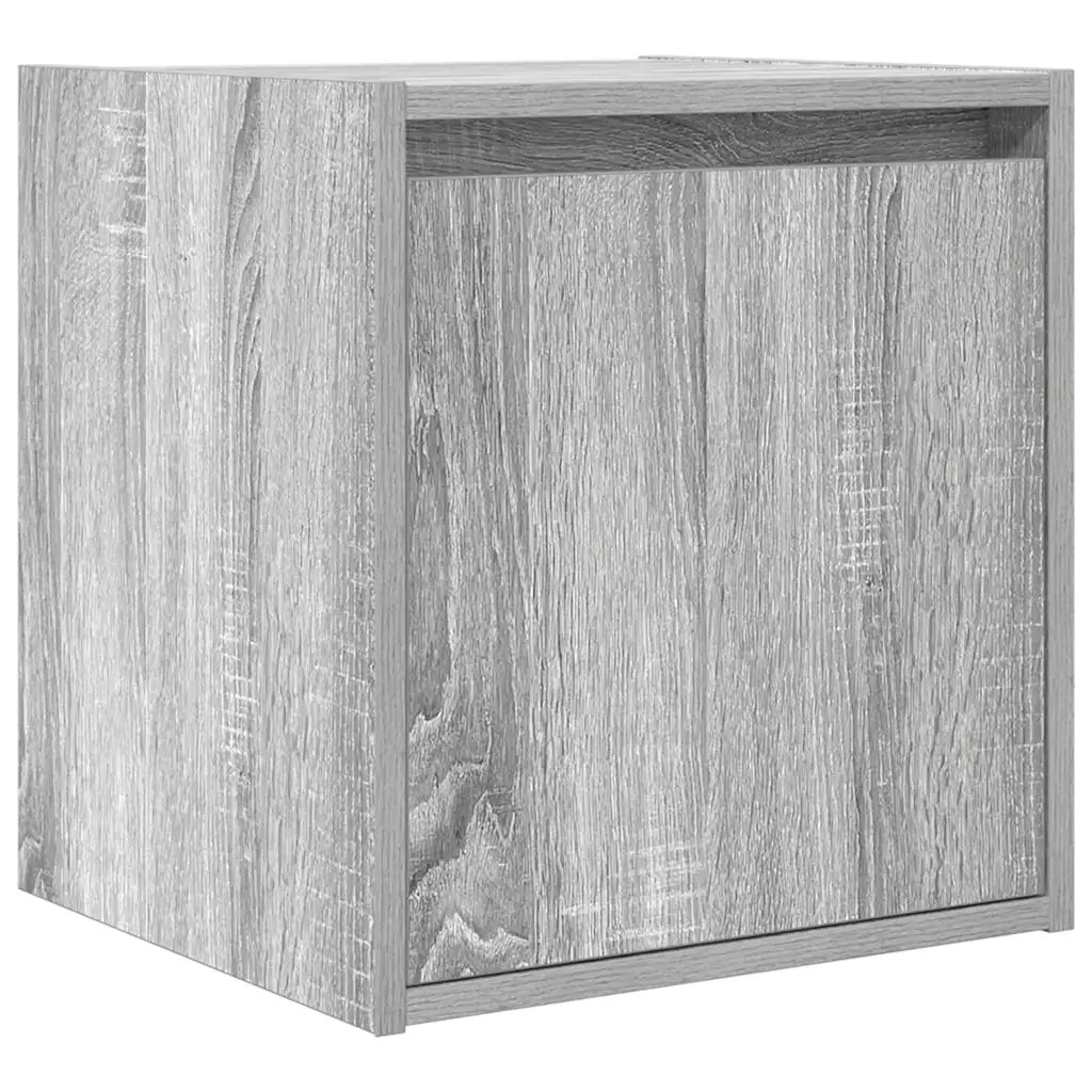 Comodini a Muro 2 pz Grigio Sonoma 38x34x40 cm 861240