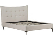 Letto matrimoniale in tessuto imbottito "Aspen" da 160 x 200 cm - Beige