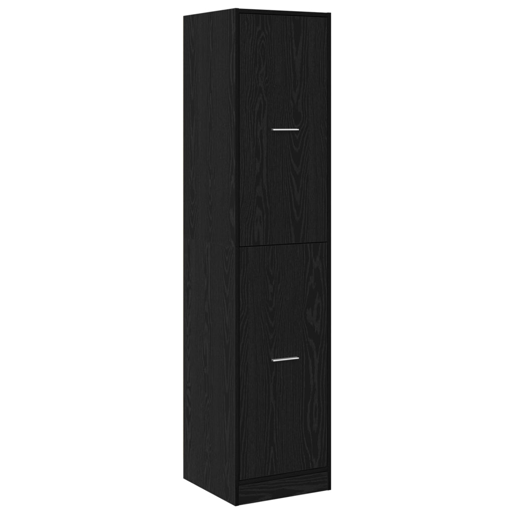 armadio da farmacia rovere nero 40x41x174,5 cm legno ingegnerizzato