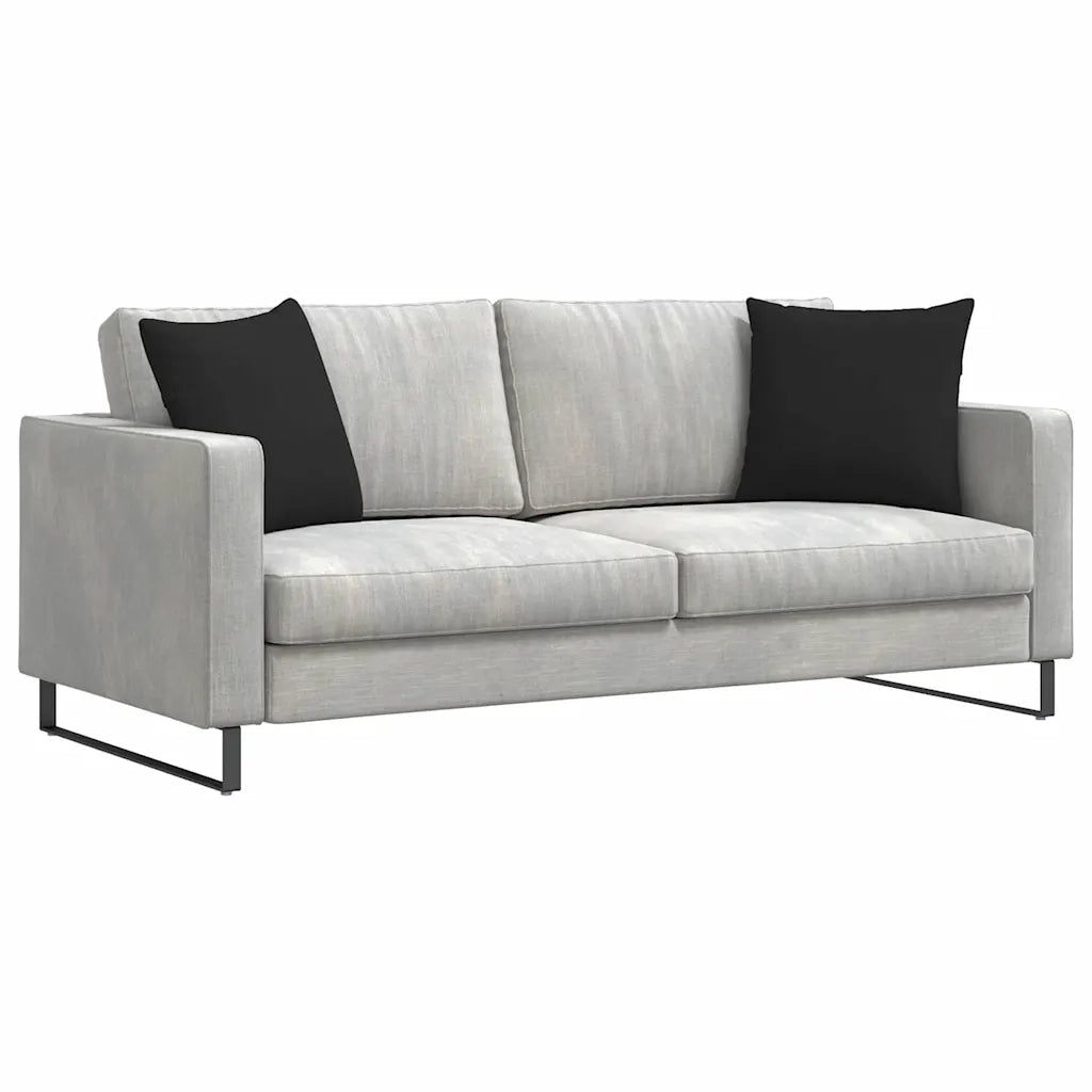 Cuscini da Divano 2 pz | Cuscini per sedie Nero 45 x 45 cm Tessuto