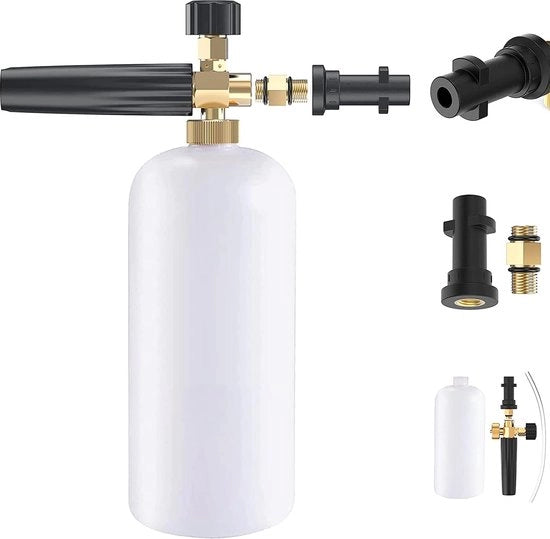 Spazzolatore di schiuma - Pistola di schiuma - Pistola di schiuma per auto - Schiuma neve - Aspiratore di schiuma - Cannone di schiuma - Pistola di schiuma - Pistola di schiuma per auto