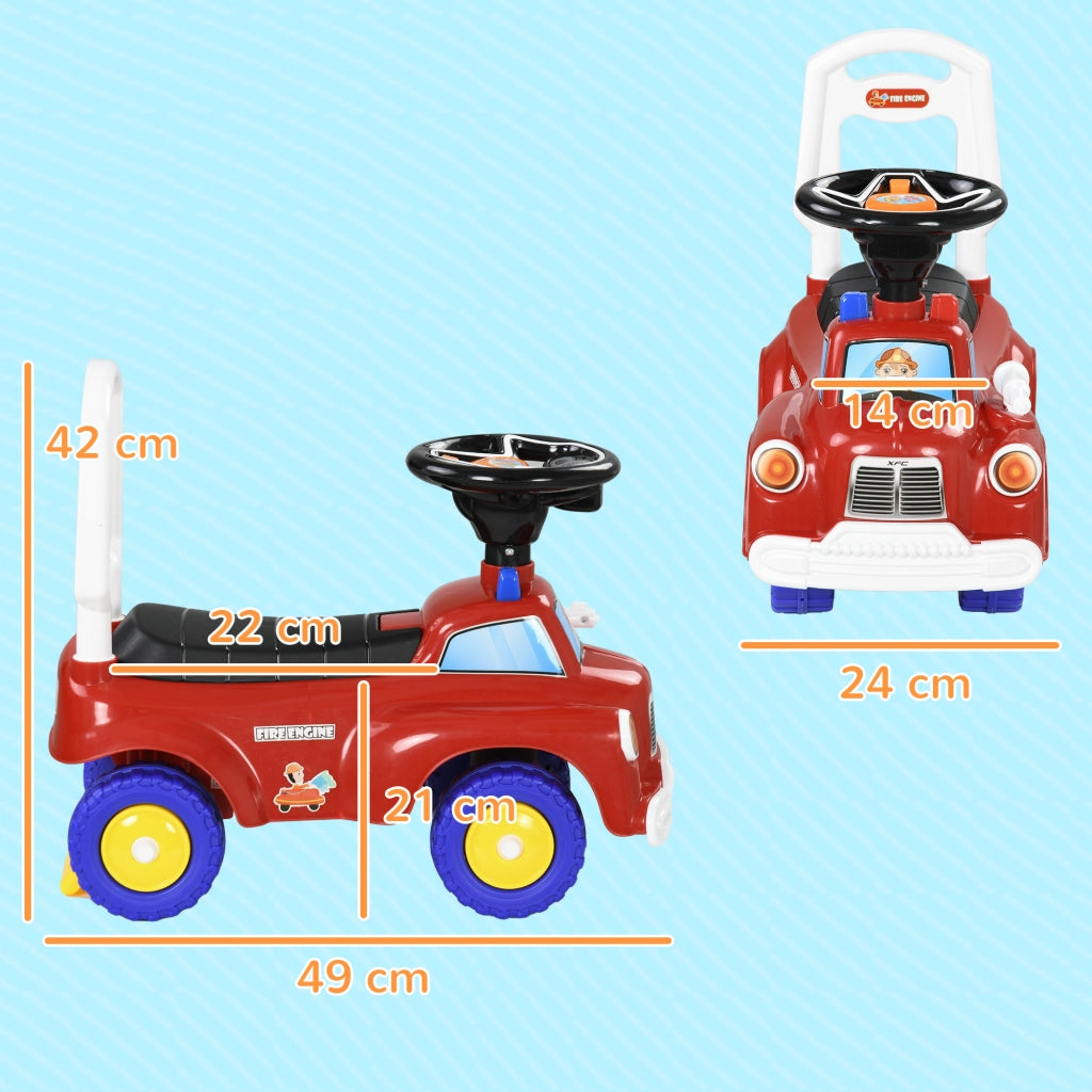Coche Correpasillos Bambini con Luci e Musica ¨C Zephmum ¨C Rosso 49x24x42 cm
