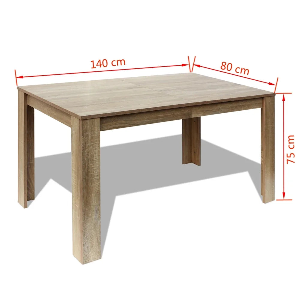 Tavolo da Pranzo 140x80x75 cm Rovere 243055