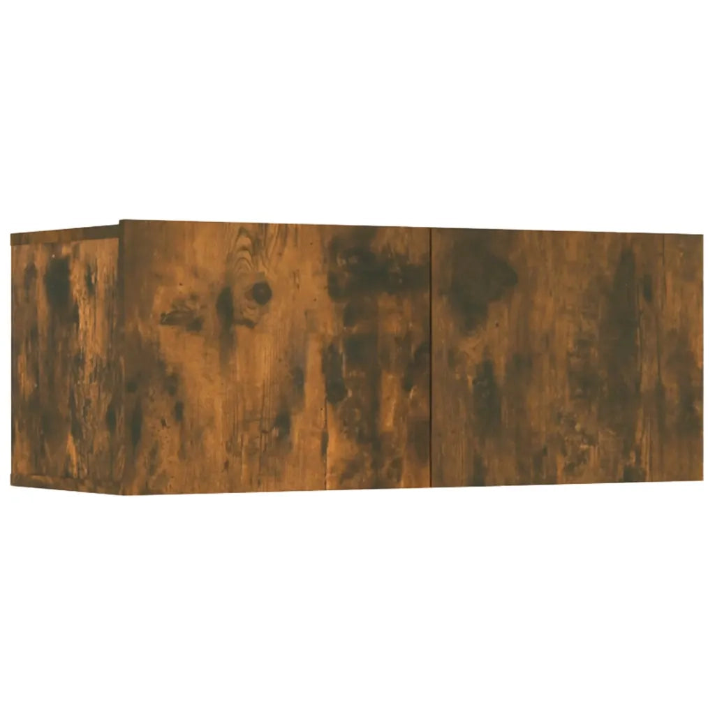 Mobili TV 4 pz Rovere Fumo 80x30x30 cm in Legno Multistrato 3114187