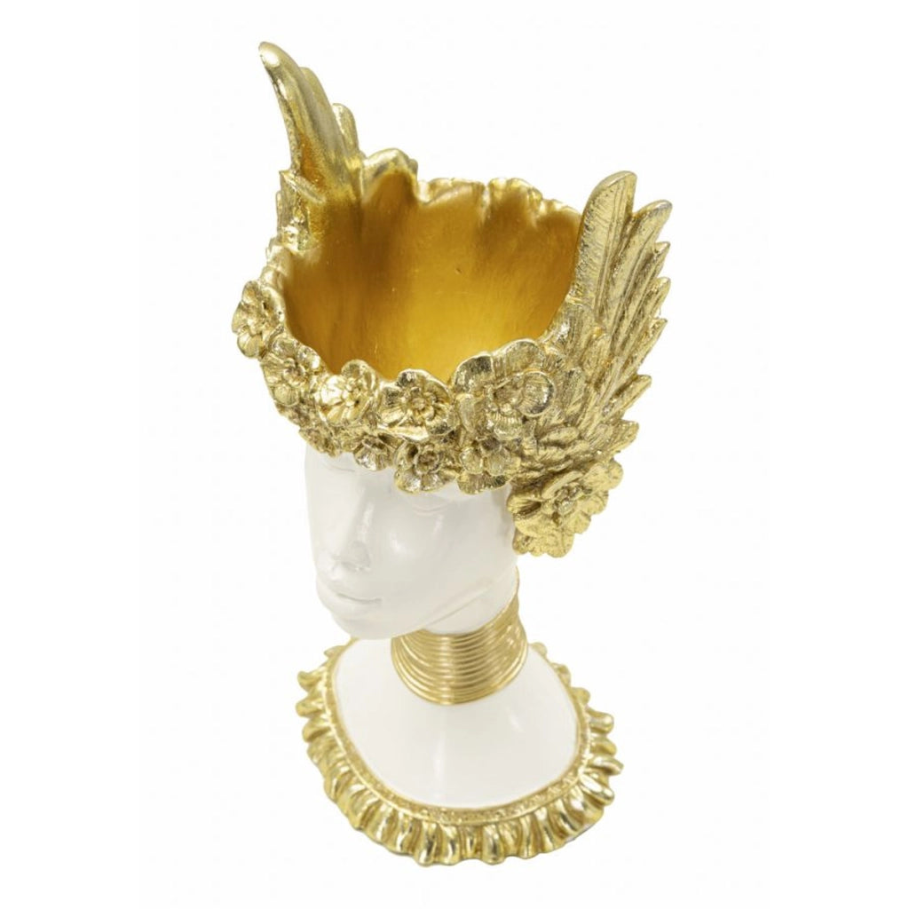 Scultura Icaro 2, Oro, Poliresina, 15x14,5x32 cm