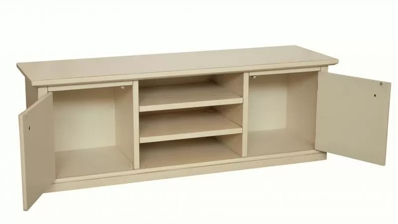 Porta tv 2 ante legno shabby avorio decori 160x46x56 - Mobili 2G