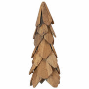 Albero di Natale | Decorazioni natalizie Marrone 51 cm Legno massello di teak