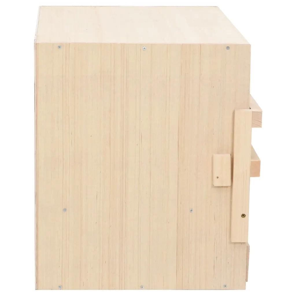 Casetta Cova per Galline 2 Scomparti 63x40x45 cm Legno di Pino 170652