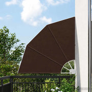 Schermo di Privacy per Balcone 160 x 160 cm Poliestere Marrone 42037165