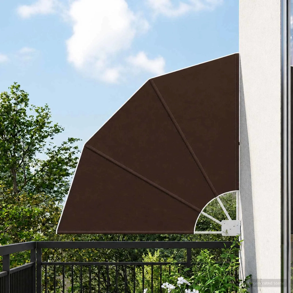 Schermo di Privacy per Balcone 160 x 160 cm Poliestere Marrone 42037165