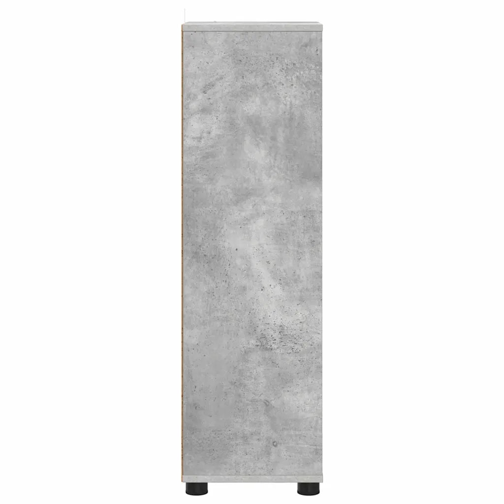 Mobile da Bagno | Armadio da bagno con cassetto Grigio cemento 30,5 x 30 x 101 cm