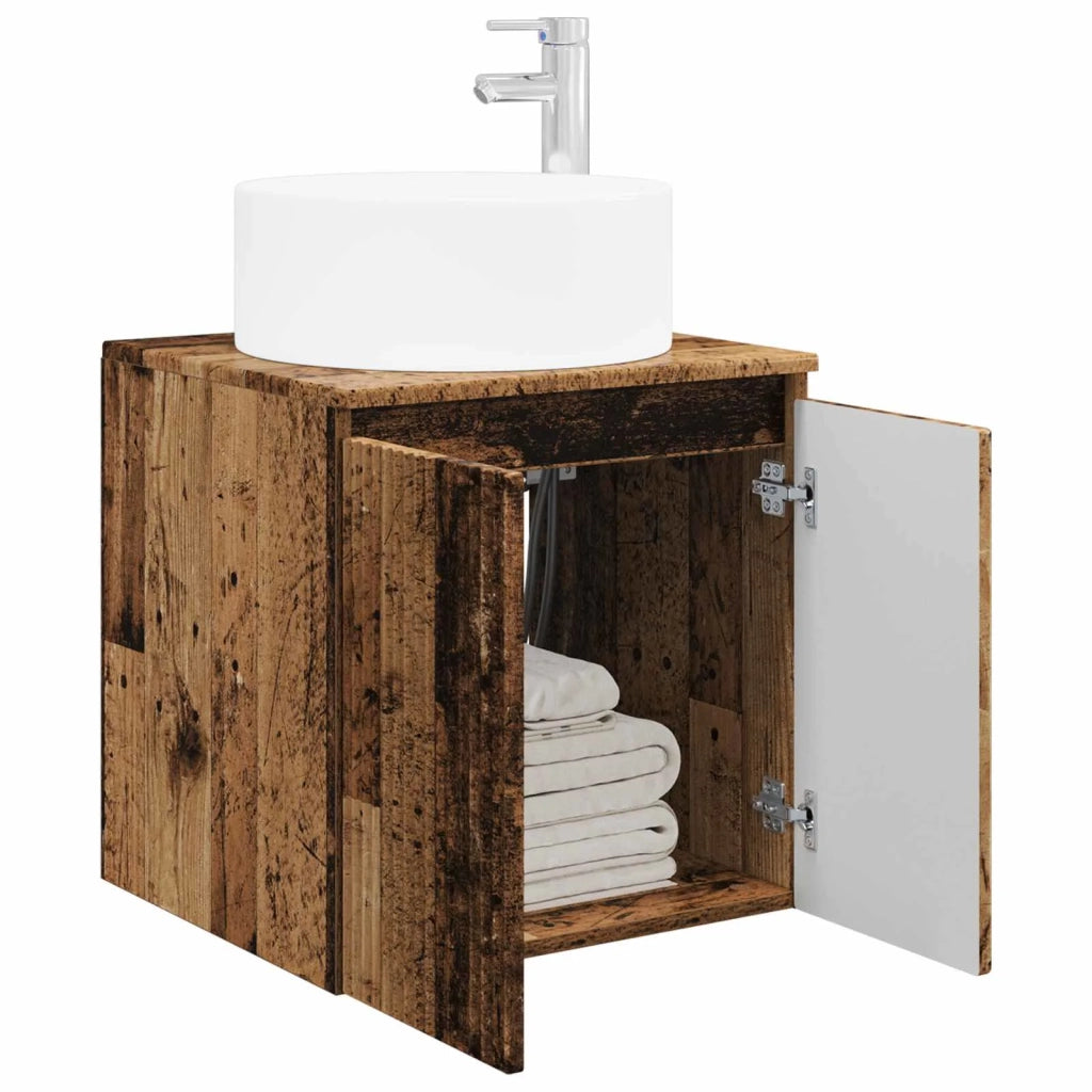 Mobile lavabo da parete Legno antico 49,5 x 44,5 x 65,5 cm 890470