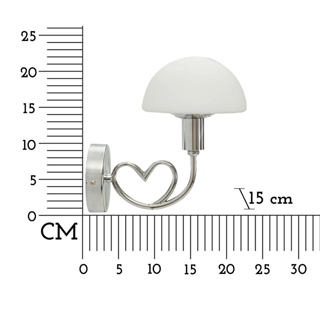 Lampada a Parete VKH70, Argento, Metallo, 23x15x22 cm