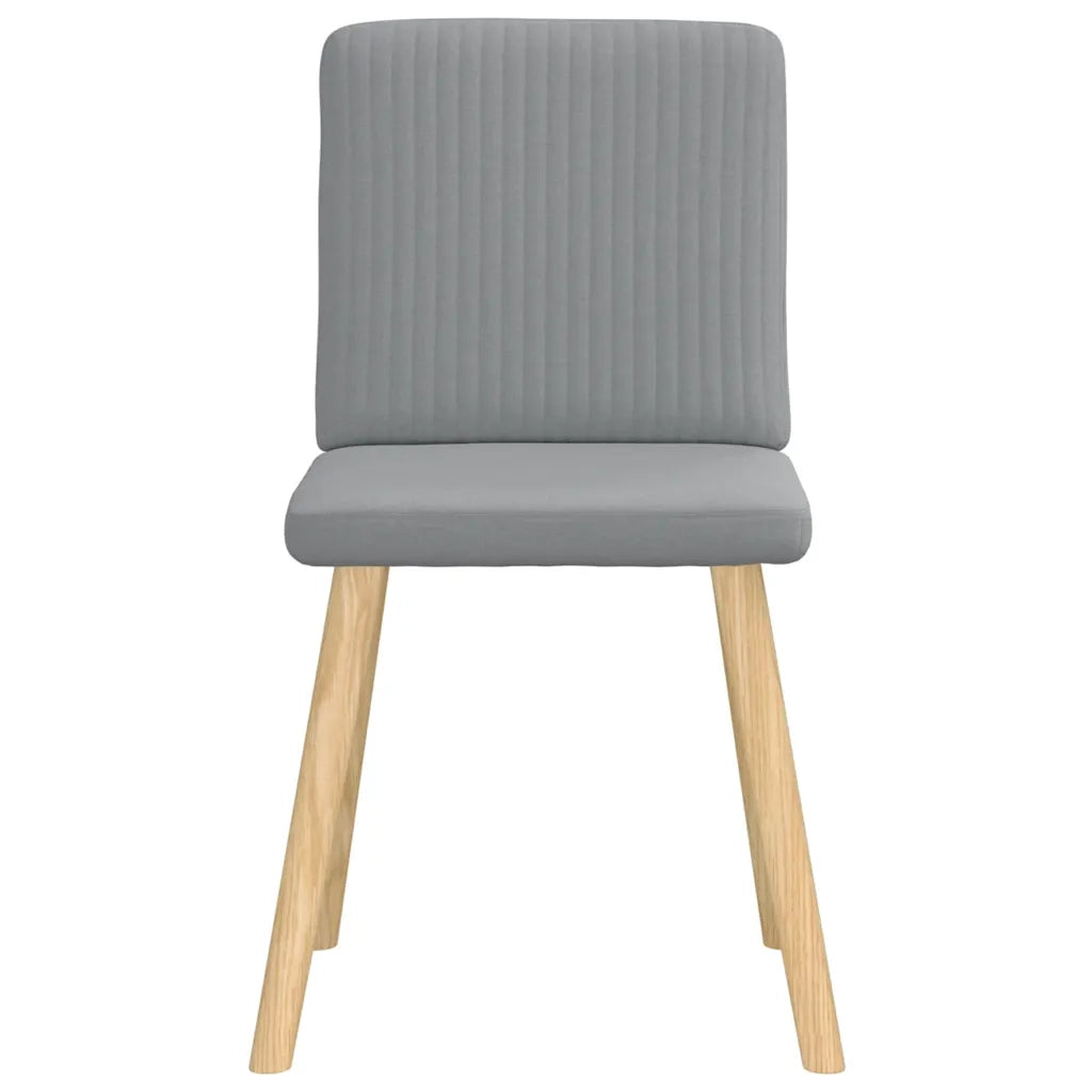 Sedie da Pranzo 4 pz Grigio Chiaro in Tessuto 3315297