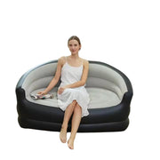 Trade Shop - Divano Gonfiabile A 2 Posti Comfort Portatile Con Schienale Braccioli Per Interno Esterno -