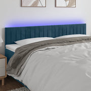Testiera a LED-Testata con LED Blu Scuro 200x5x78/88 cm in Velluto 436167