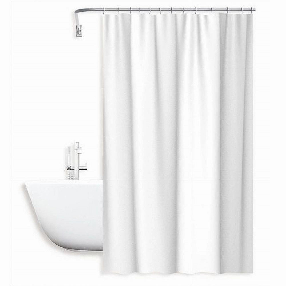 Trade Shop - Tenda Da Doccia Impermeabile Peva Bianca 12 Ganci 180 X 200cm Arredo Bagno 69809 -