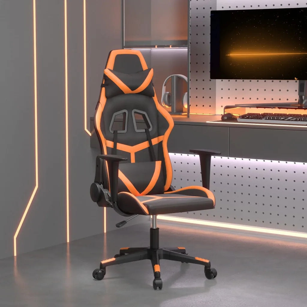 Sedia da Gaming Nero e Arancione in Similpellecod mxl 75886