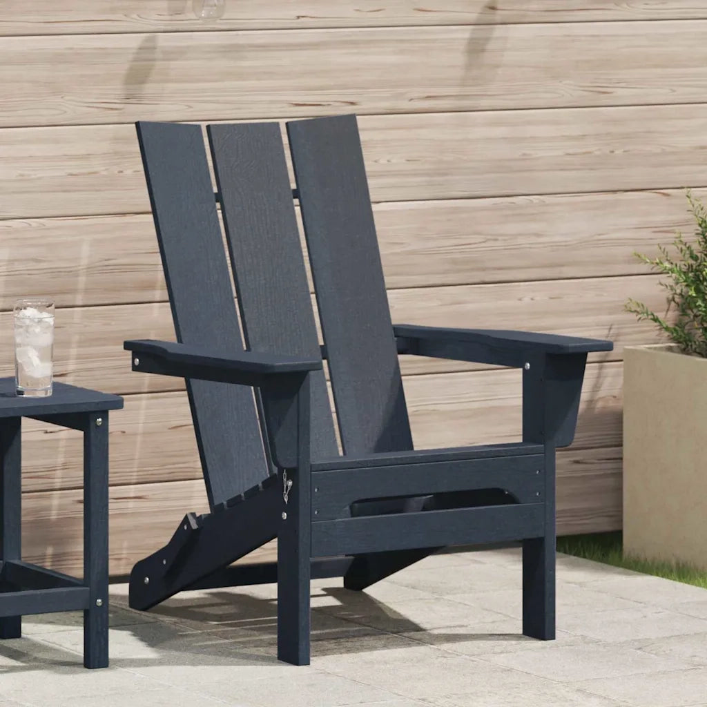 Sedia Adirondack Pieghevole Blu navy 80,5 x 74,5 x 92 cm HDPE 42006618