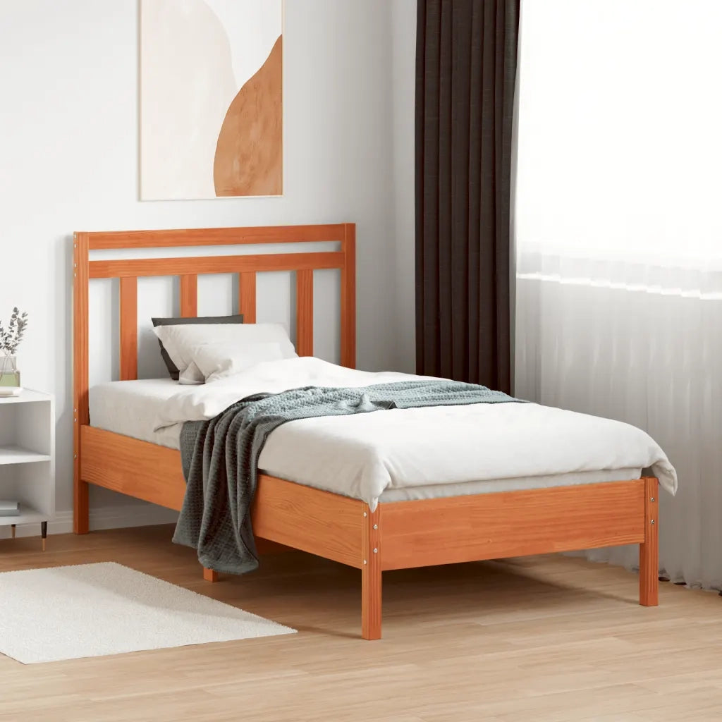 Testiera Marrone Cera 100 cm in Legno Massello di Pinocod mxl 116106