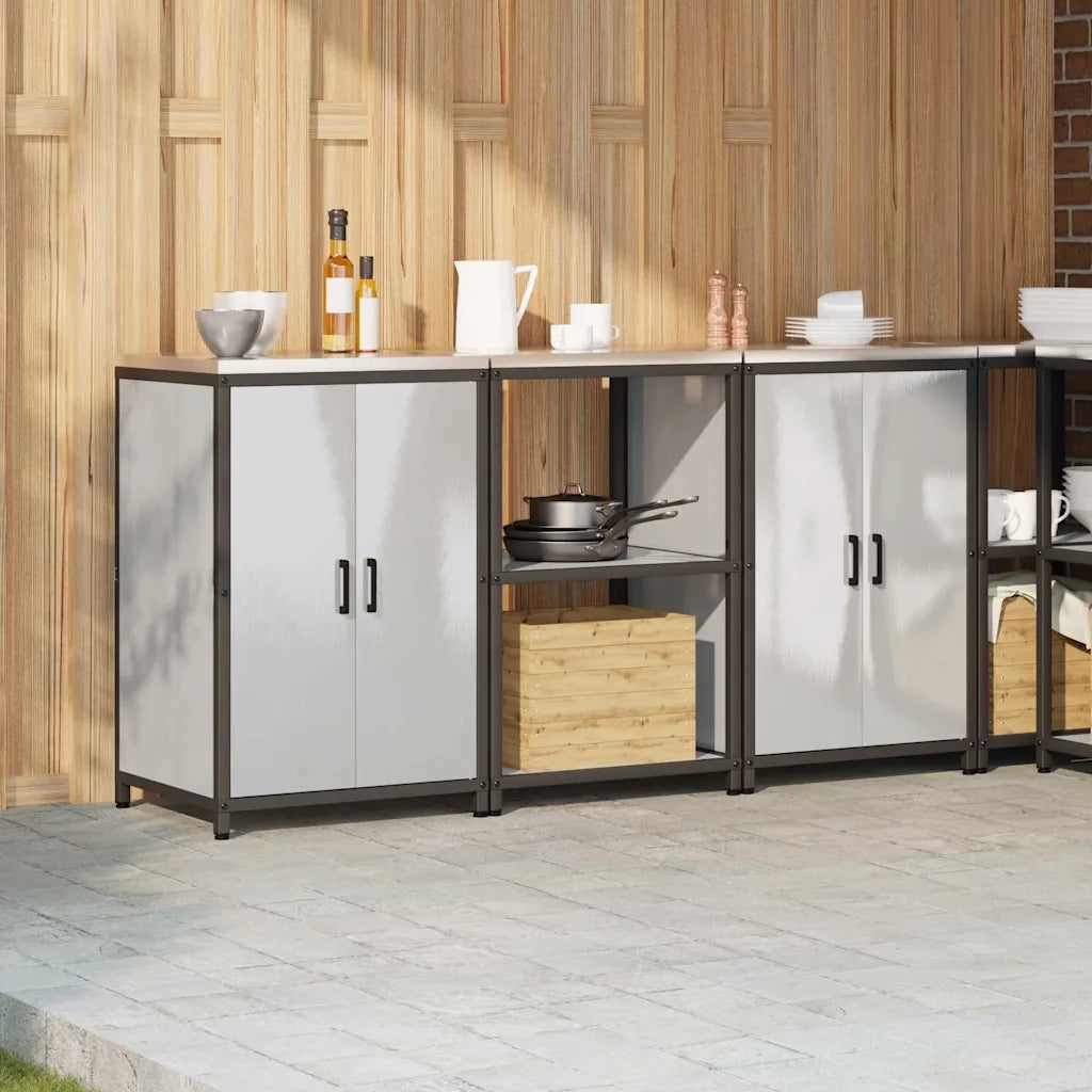 Set di Stoccaggio per Cucina 3 pcs Argento Acciaio inossidabile