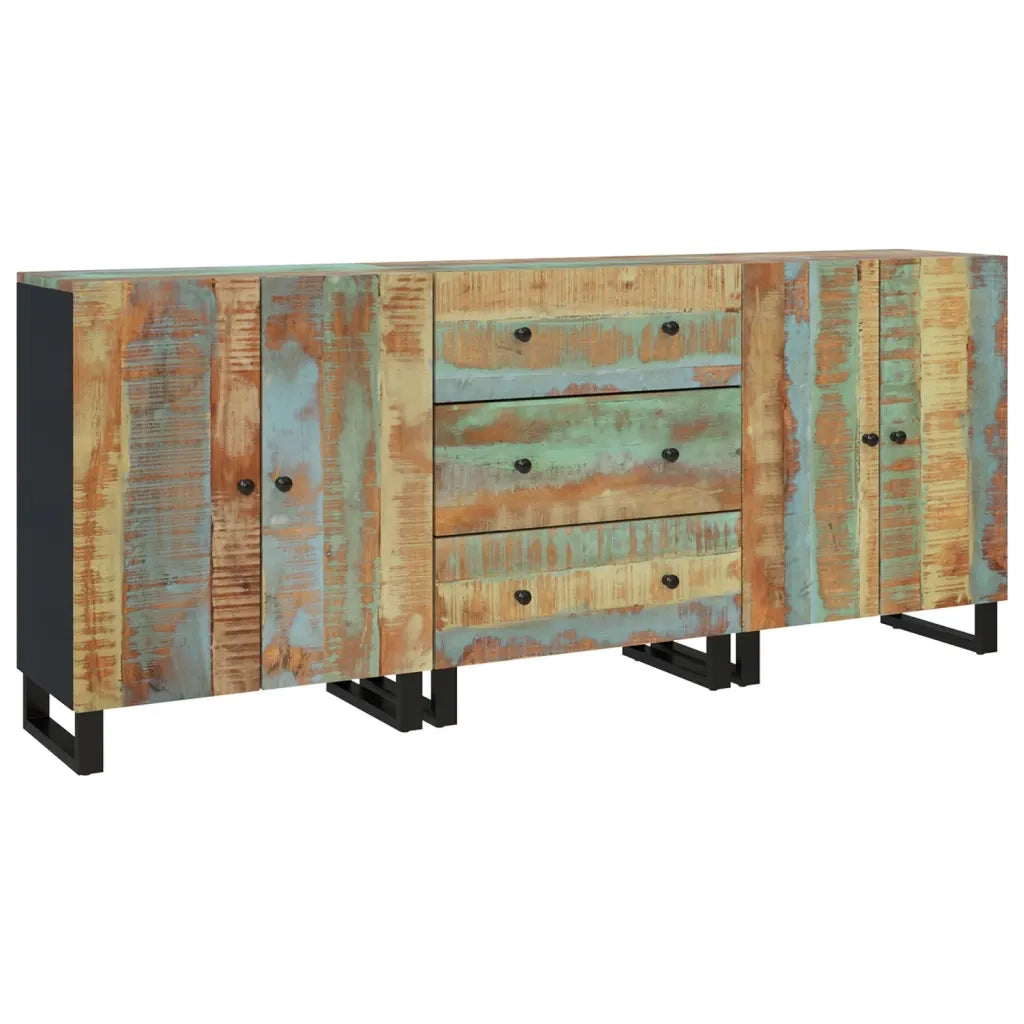 Credenze 3 pz in Legno Massello di Recupero cod mxl 23327