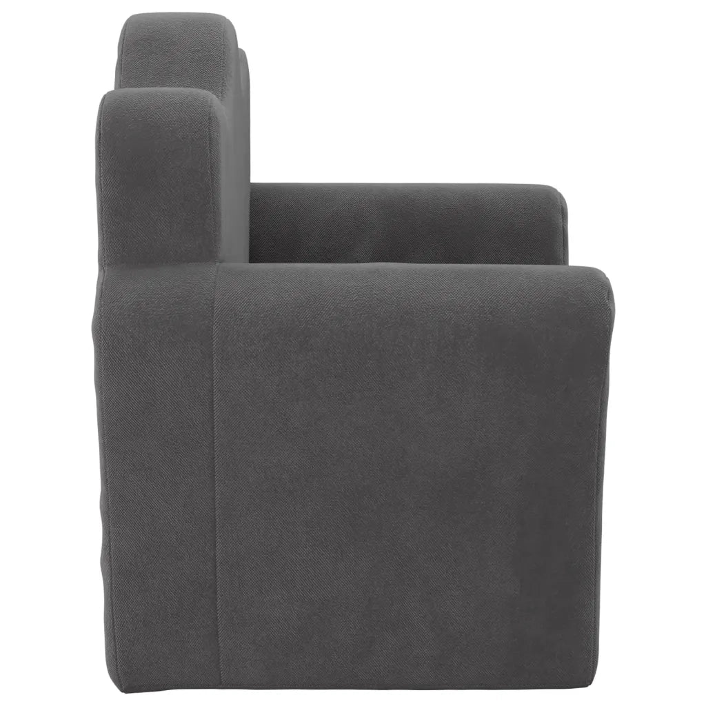 Divano Letto per Bambini-Sofa Letto-Daybed-Divanetto Antracite in Morbido Peluche 890145
