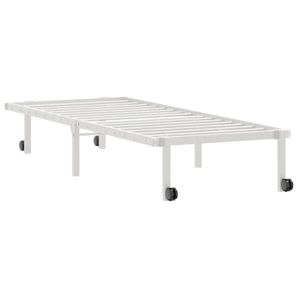 Giroletto senza Materasso Pieghevole Bianco 80x200 cm Acciaio 4103965
