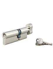 Cilindro europeo per serratura a pomolo SA  30Bx50mm, anti estrazione, nichel, 3 chiavi - THIRARD