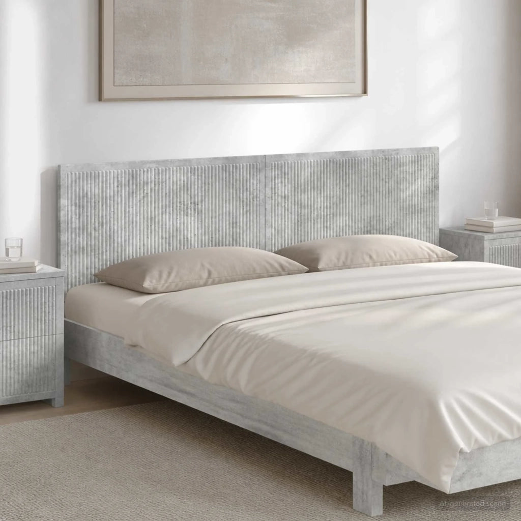 Testiera da Muro EDE Grigio Cemento Legno ingegnerizzato 896058