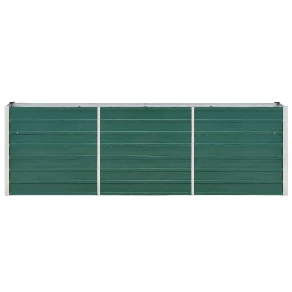 Letto Rialzato in Acciaio Zincato 240x40x77 cm Verde 47041