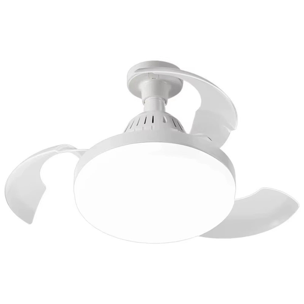 Trade Shop - Lampada Ventilatore Ufo Da Soffitto A Luce Led Attacco E27 30w 17" Super Silenzioso -