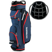 Sacca da golf a treppiede 39 x 25 x 128 cm 14 scomparti 8 tasche pratico contenitore nylon blu navy 20_0020518