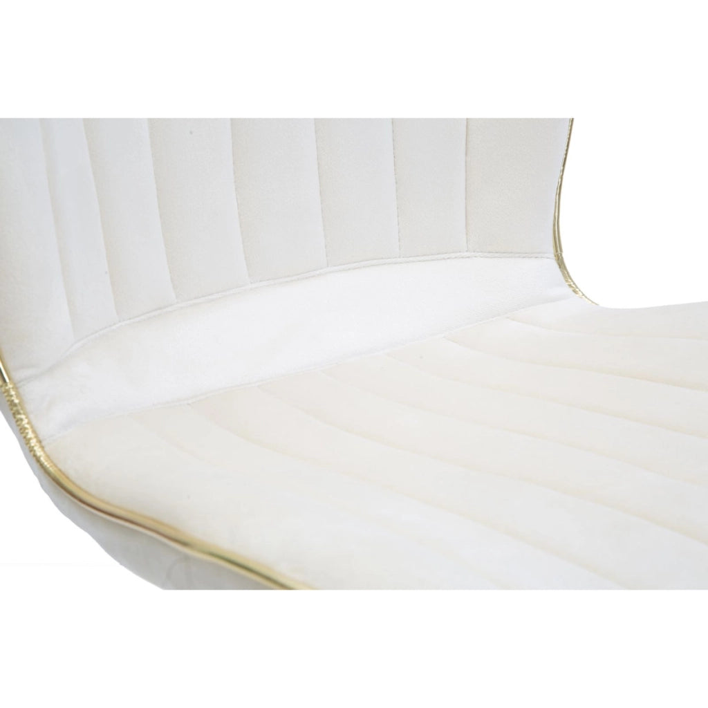 Set di 2 Sedie VKH383, Beige, Metallo, 46x58x77 cm
