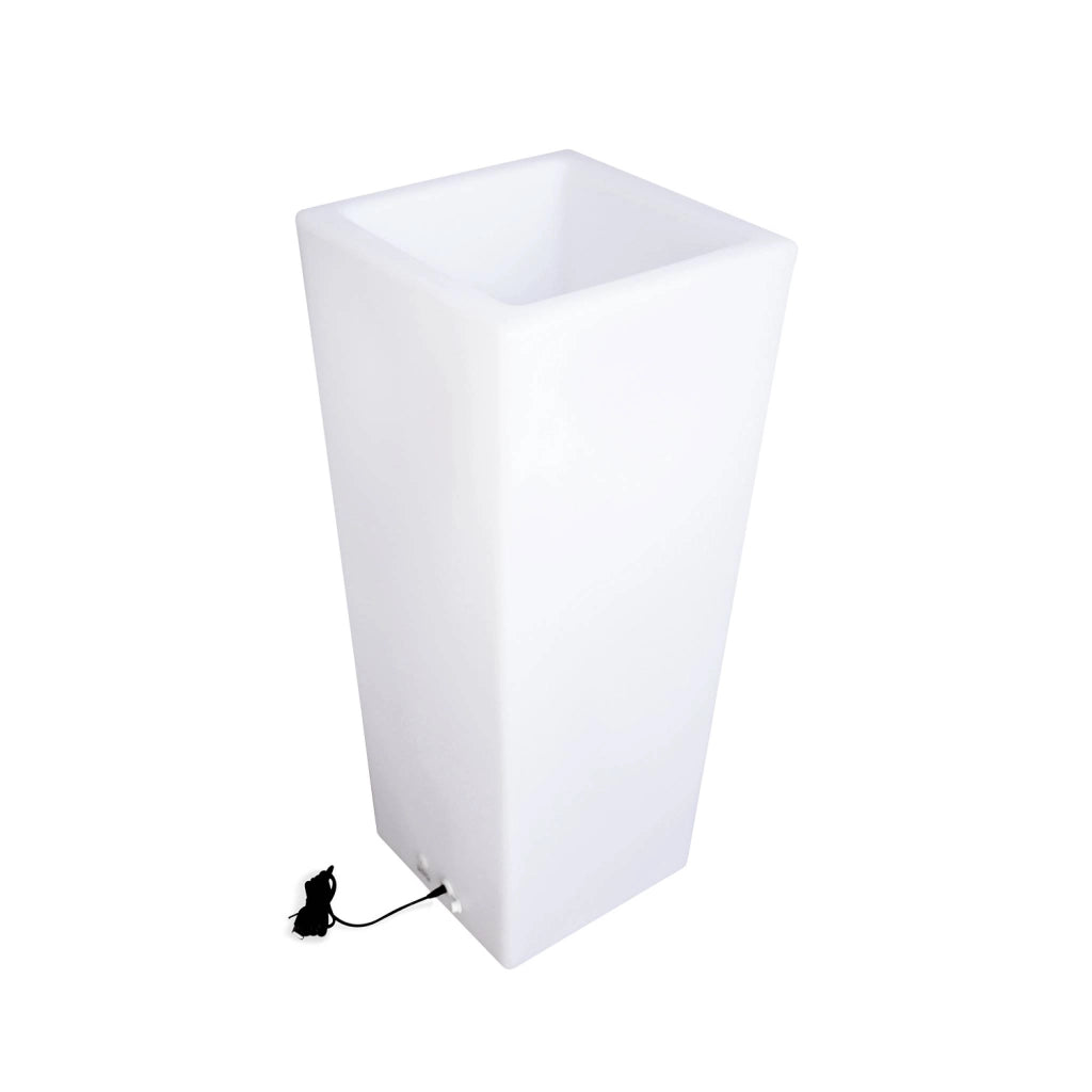 Vaso luminoso led colore bianco con batteria ricaricabile, multicolore