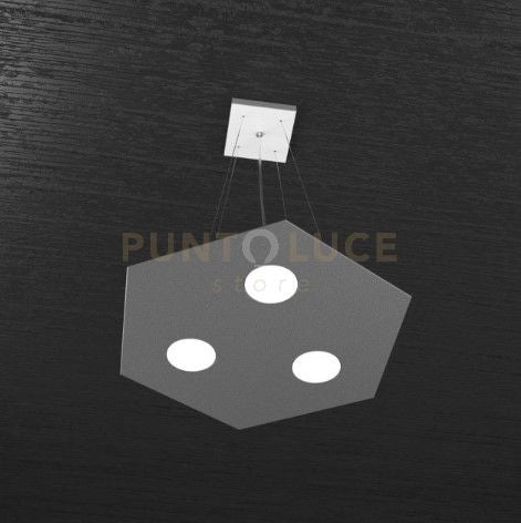 EXAGON SOSPENSIONE 3+1 LUCI BIEMISSIONE BIEMISSIONE GRIGIO ANTRACITE 1142-SP+1-GA