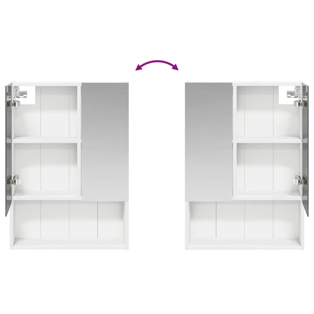 Mobiletto per specchio da bagno Bianco 50 x 14,5 x 70 cm