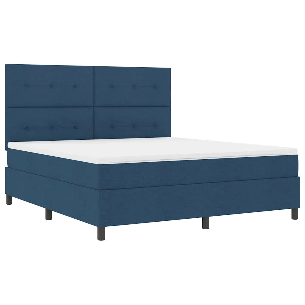 Letto a molle con materasso Blu 180 x 200 cm Tessuto 3339412