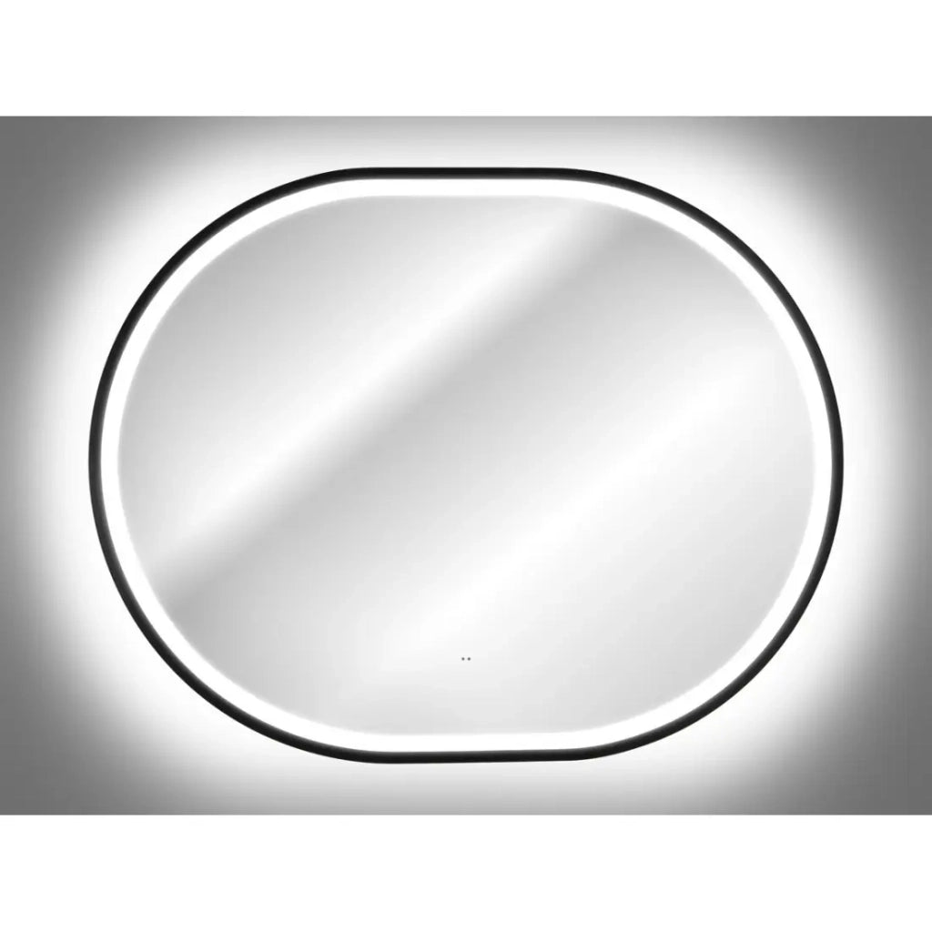Specchio bagno LED dorato ovale 90x70 cm design