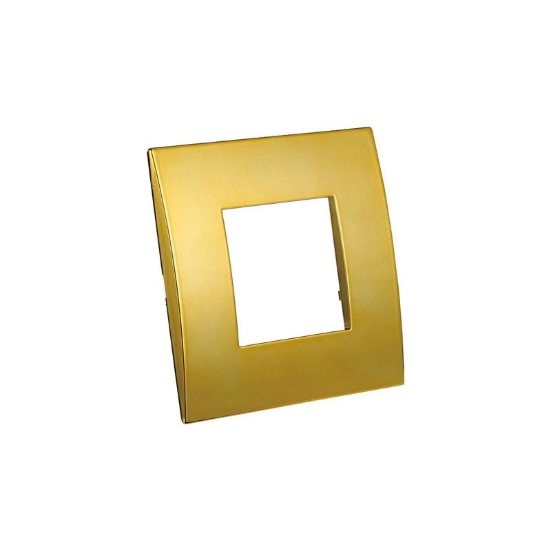 Placca Plastica Serie Venus 2P Colore Oro Lucido Compatibile Con Vimar Arke