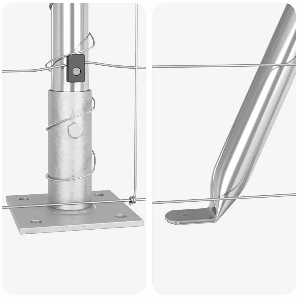 Palo della recinzione Zincato 25 x 1,4 m Acciaio 3351514