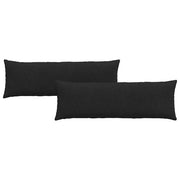 Cuscini da Divano 2 pz | Cuscini per sedie Nero 120 x 40 cm Tessuto